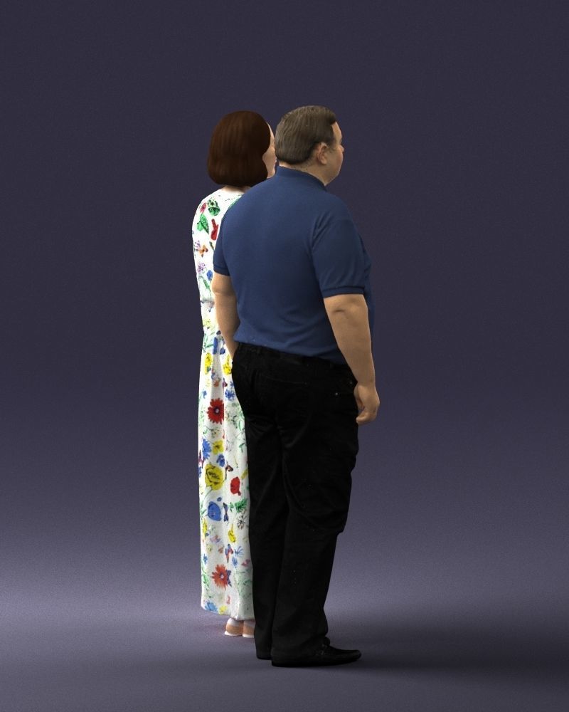 Elderly couple 0491 3D model_24