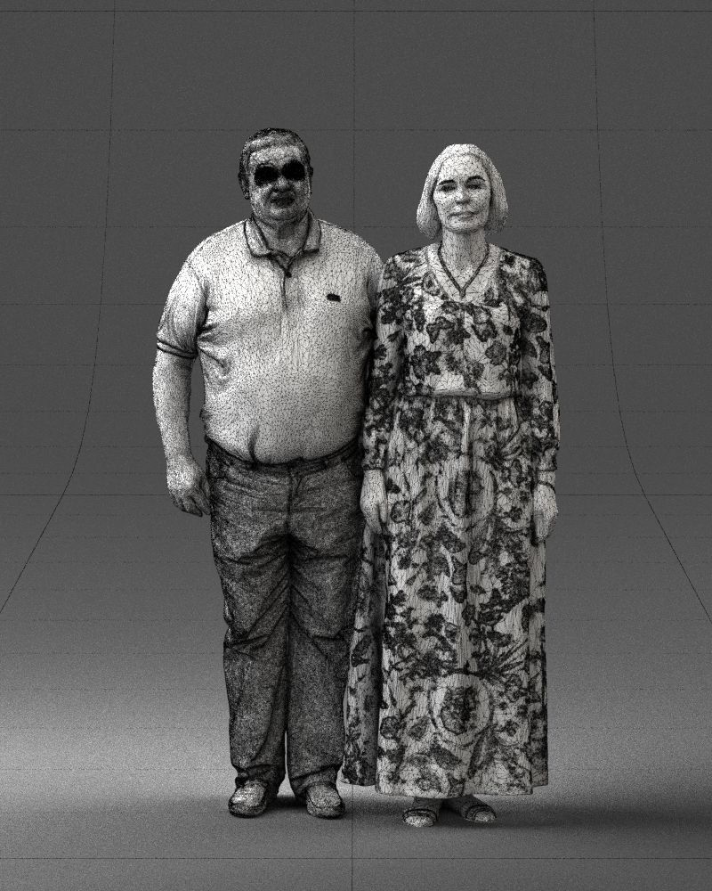 Elderly couple 0491 3D model_38