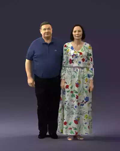 Elderly couple 0491 3D print ready 3D print model