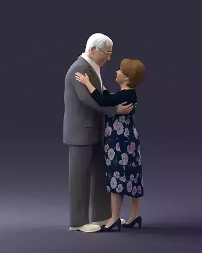 Elderly couple 0709 3D model