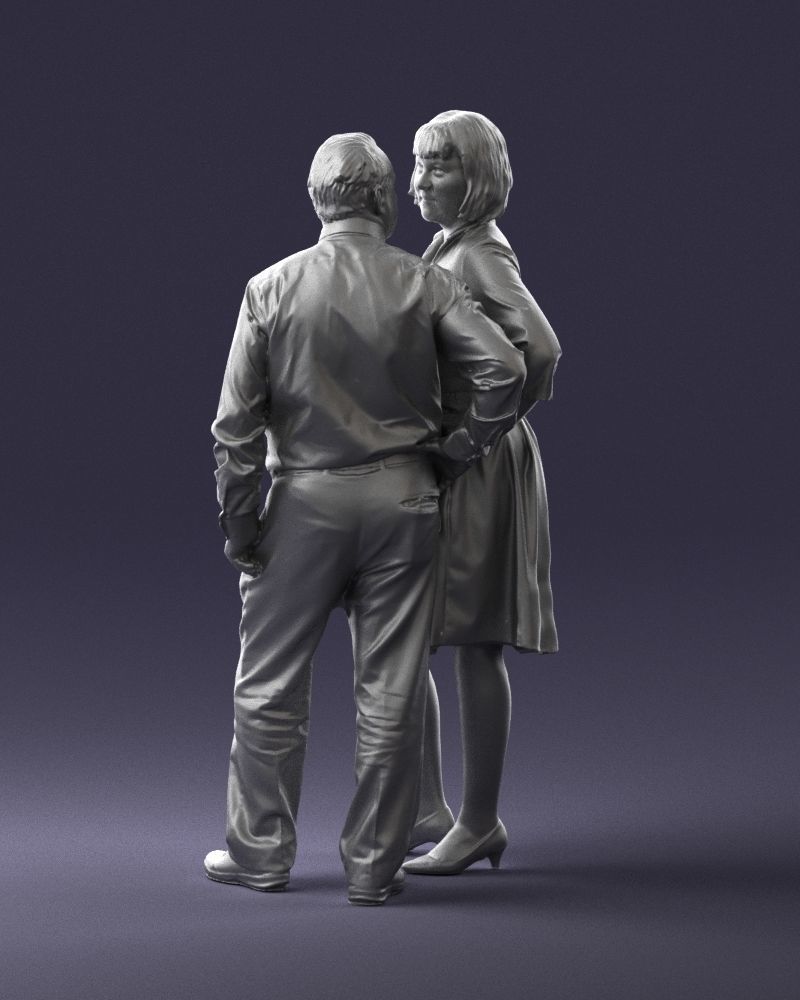 Elderly man and woman 0177 3D model_22