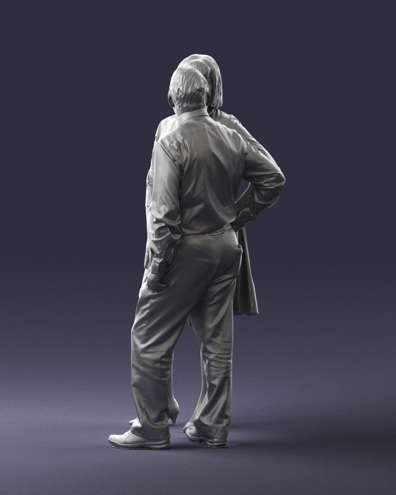 Elderly man and woman 0177 3D model_25