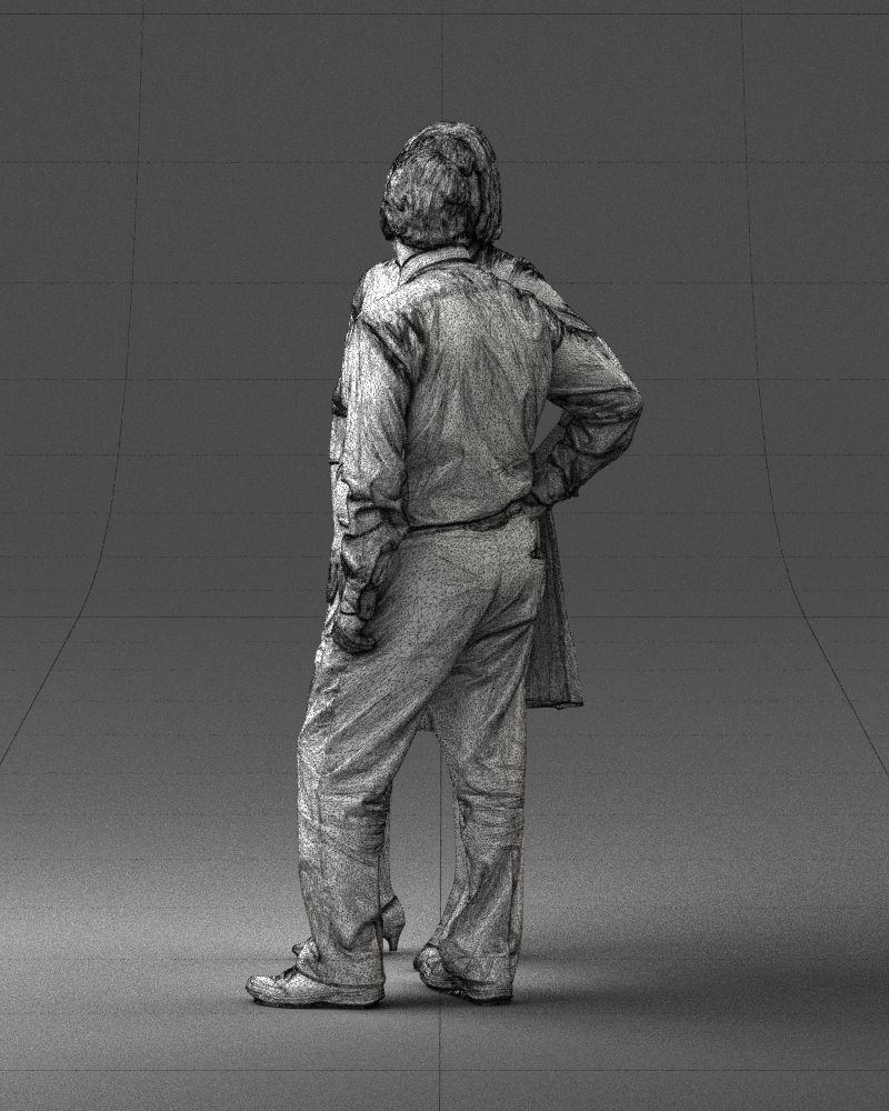 Elderly man and woman 0177 3D model_26