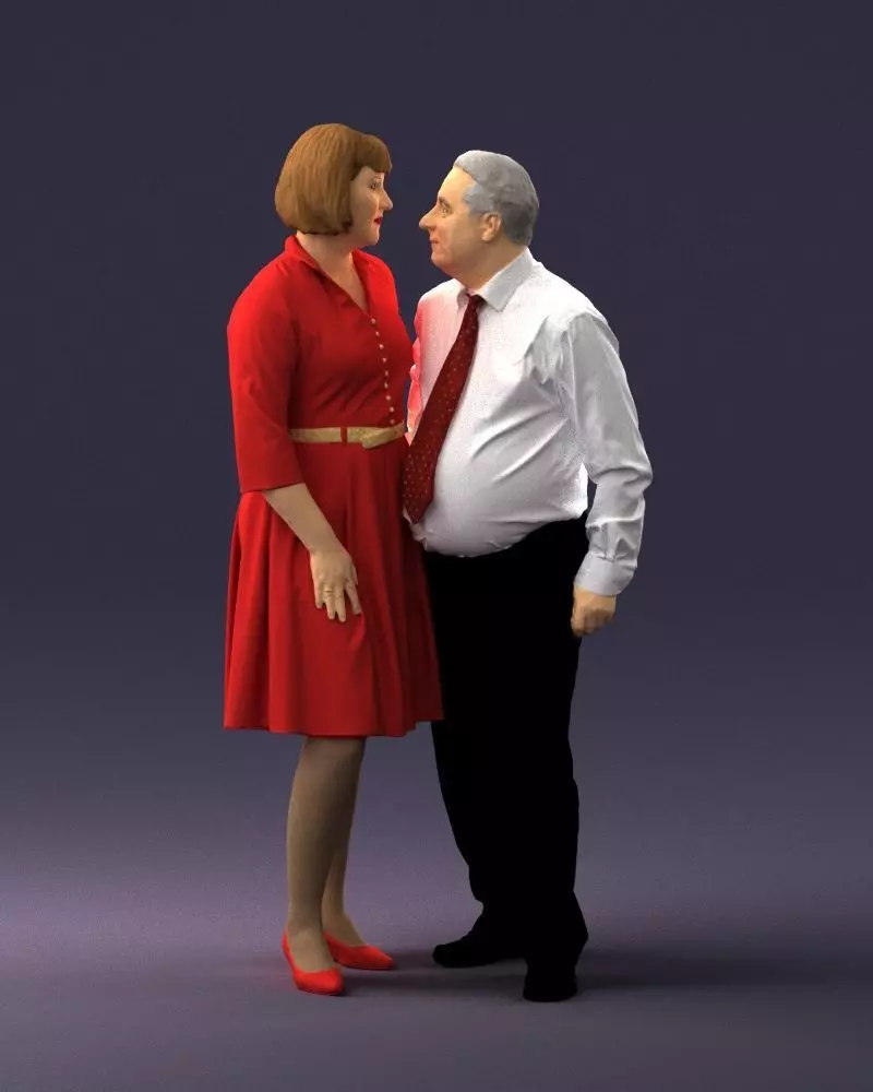 Elderly man and woman 0177 3D model_0