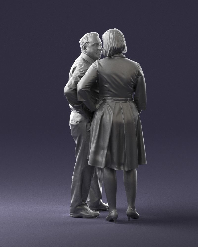 Elderly man and woman 0177 3D Print Ready 3D print model_16