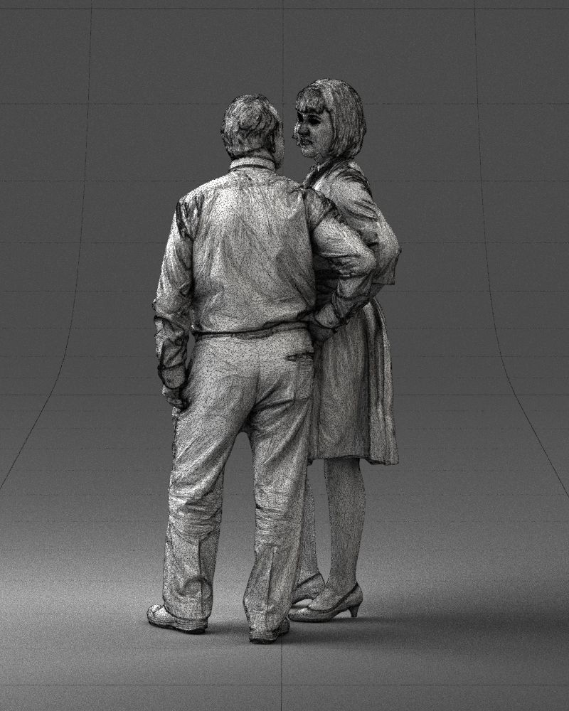 Elderly man and woman 0177 3D Print Ready 3D print model_23