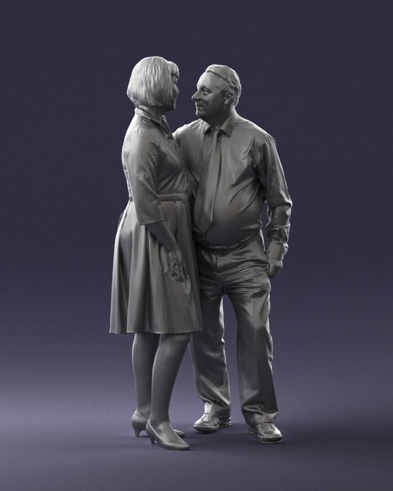 Elderly man and woman 0177 3D Print Ready 3D print model_7