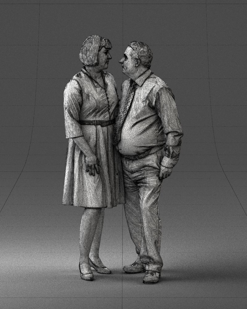 Elderly man and woman 0177 3D Print Ready 3D print model_35