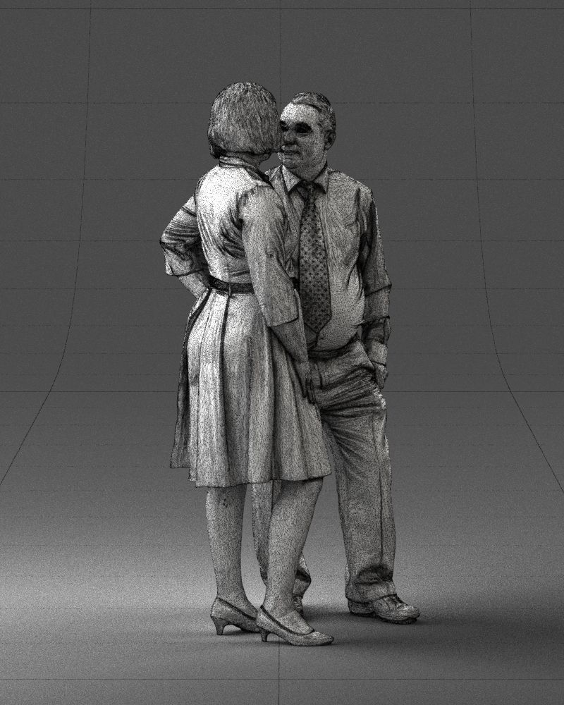 Elderly man and woman 0177 3D Print Ready 3D print model_11