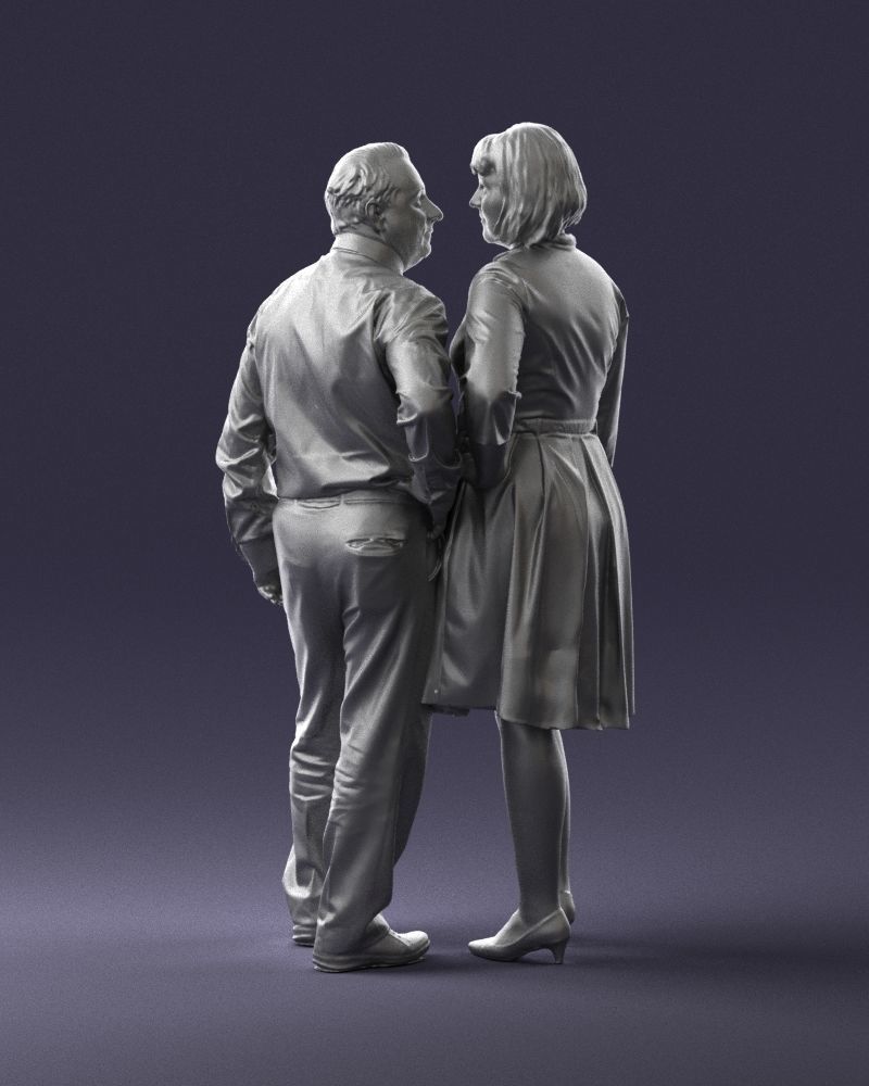 Elderly man and woman 0177 3D Print Ready 3D print model_19
