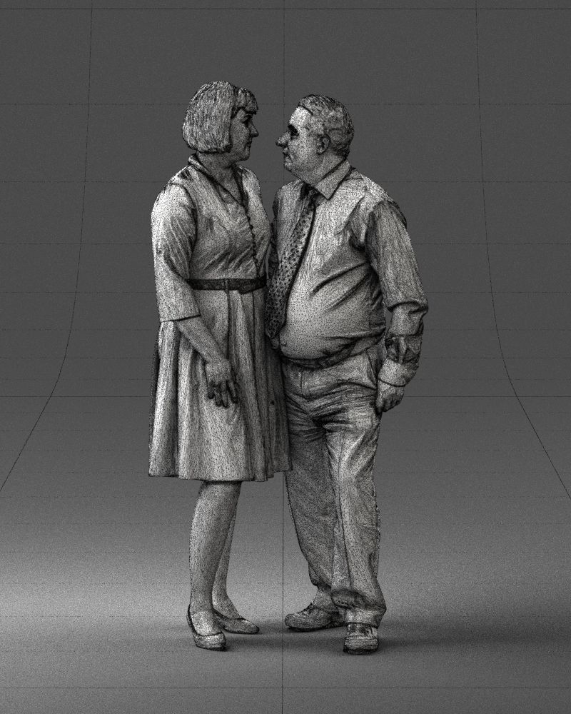 Elderly man and woman 0177 3D Print Ready 3D print model_2