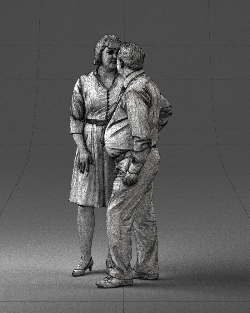 Elderly man and woman 0177 3D Print Ready 3D print model_29