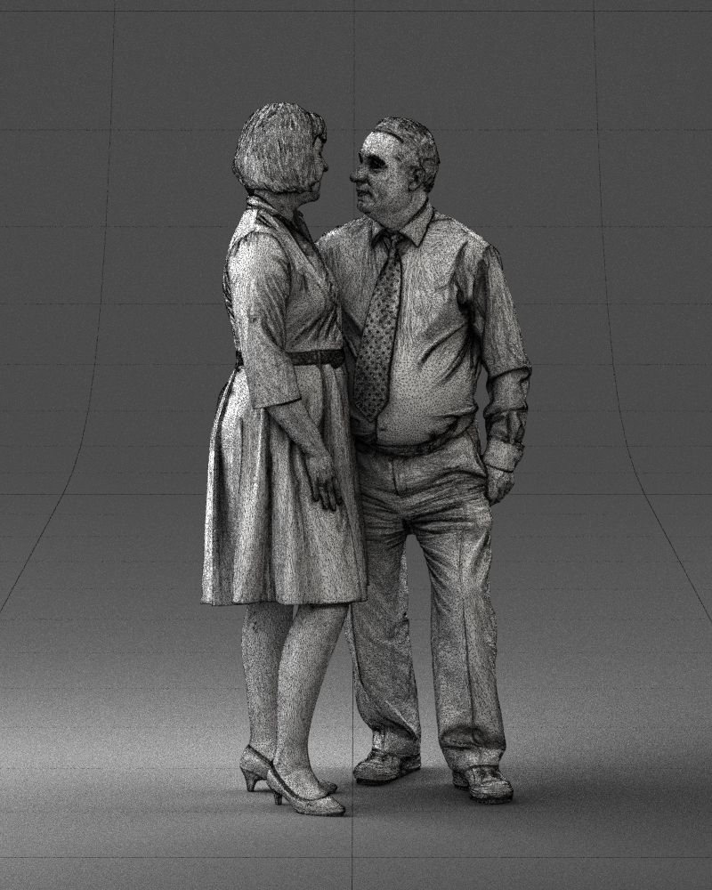 Elderly man and woman 0177 3D Print Ready 3D print model_8