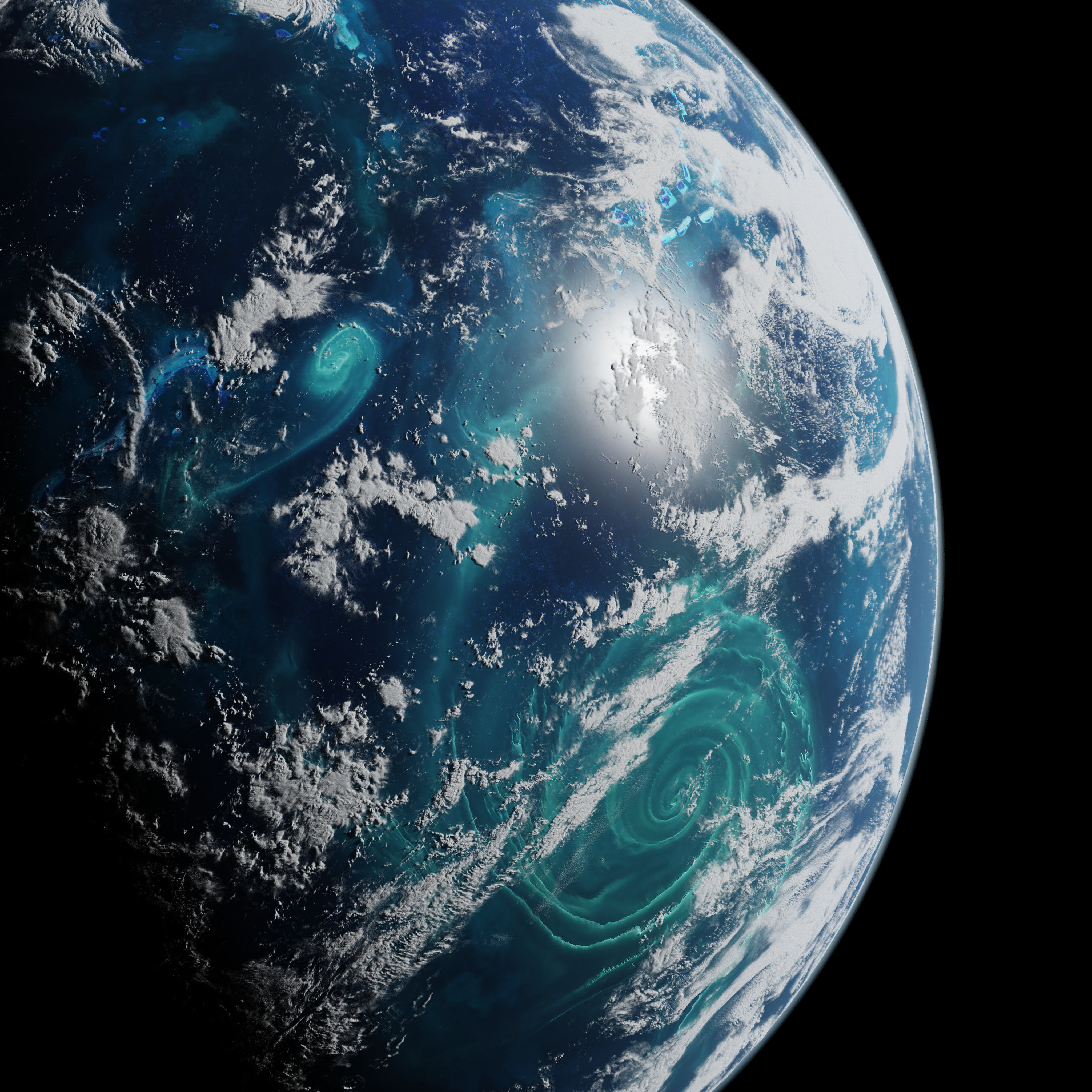 Oceanic Planet 05 - 4k Free 3D model_8