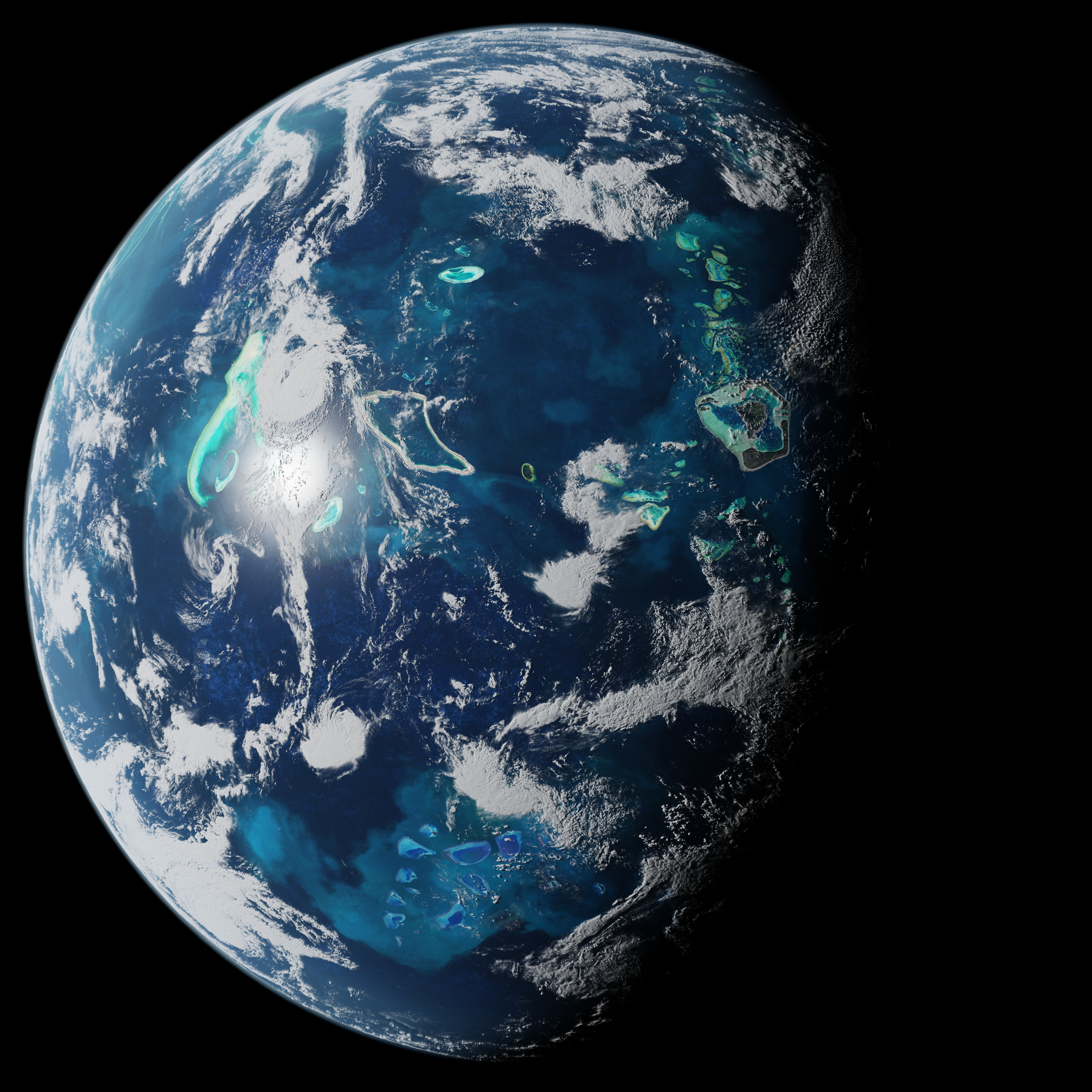 Oceanic Planet 05 - 4k Free 3D model_7