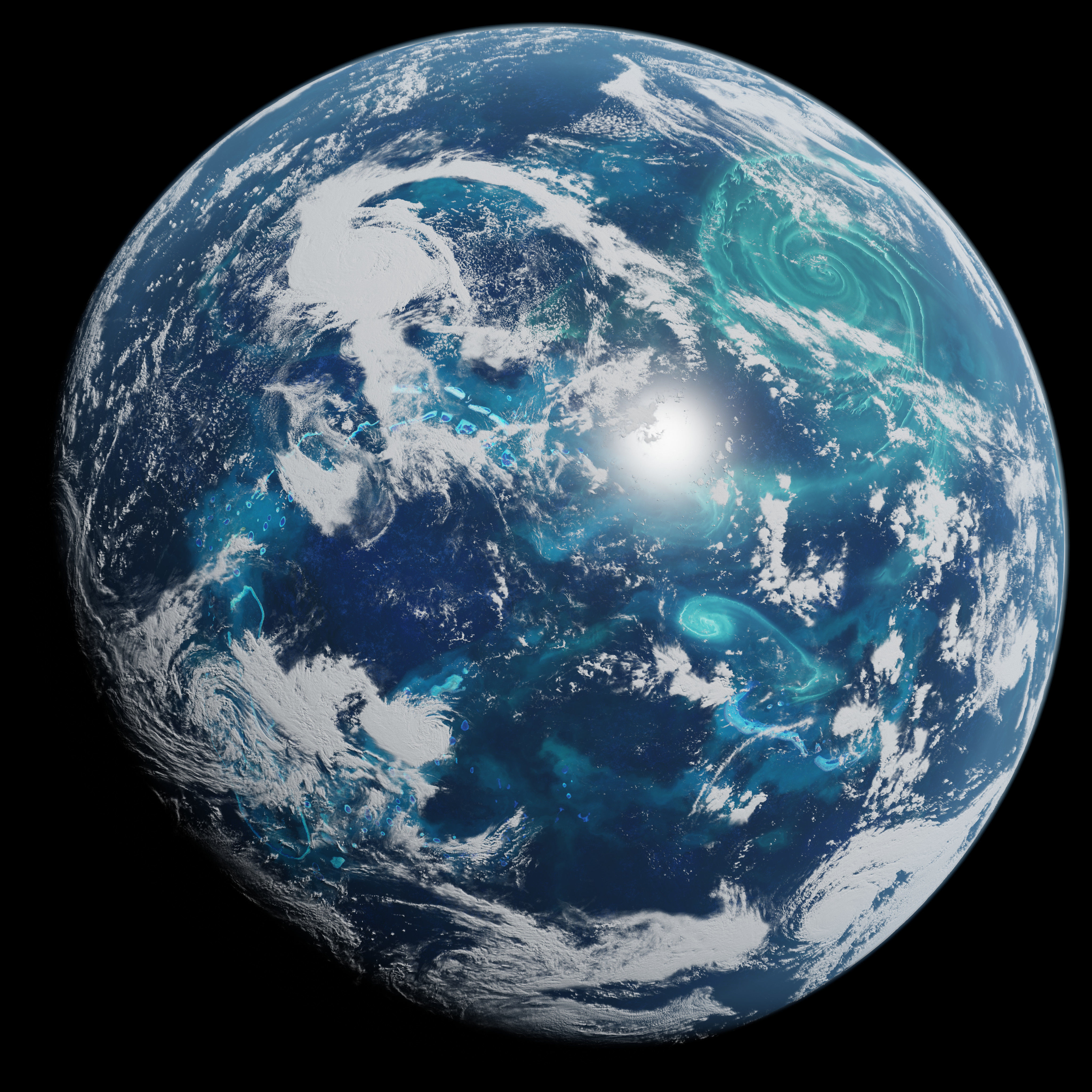Oceanic Planet 05 - 4k Free 3D model_4