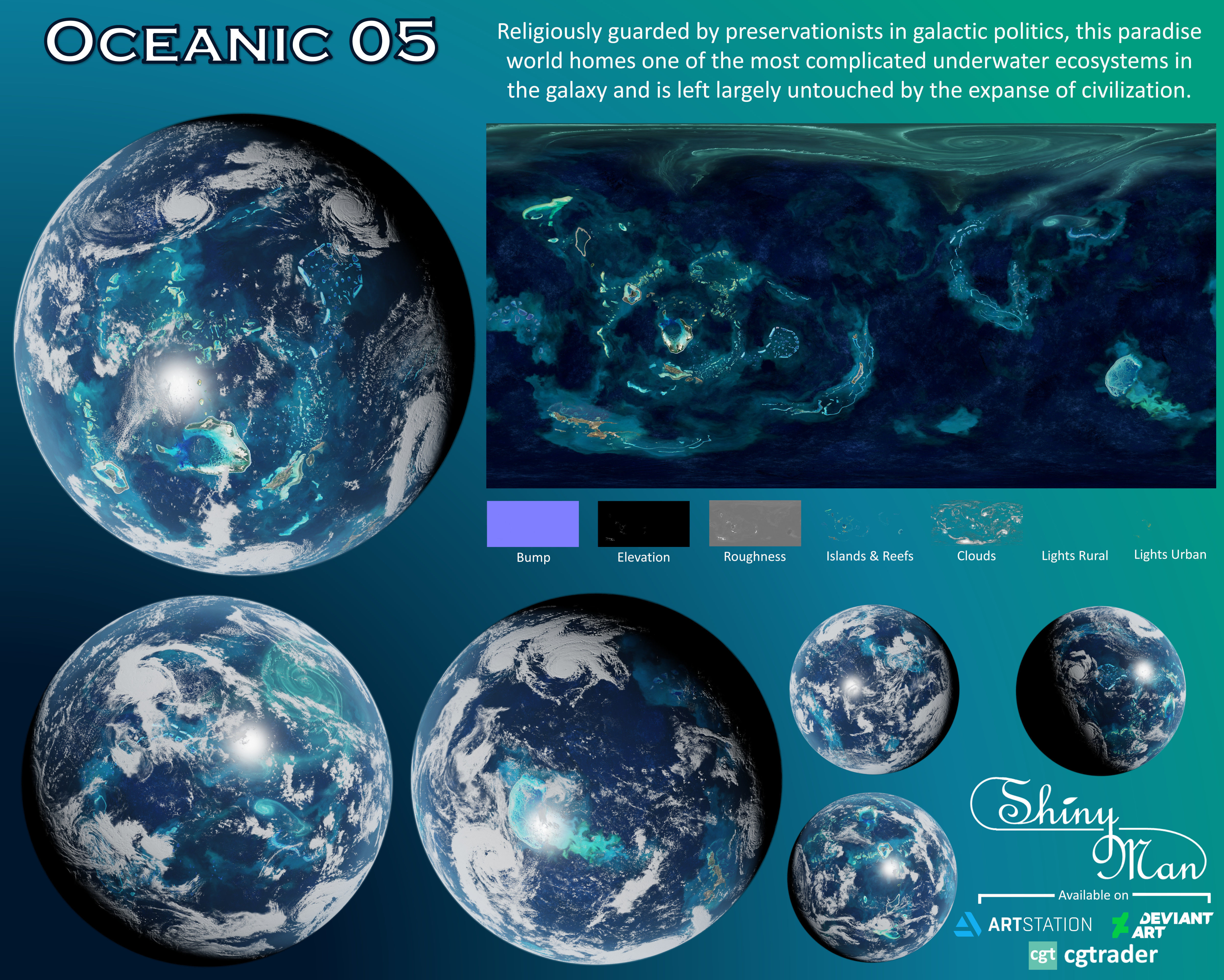 Oceanic Planet 05 - 4k Free 3D model_1