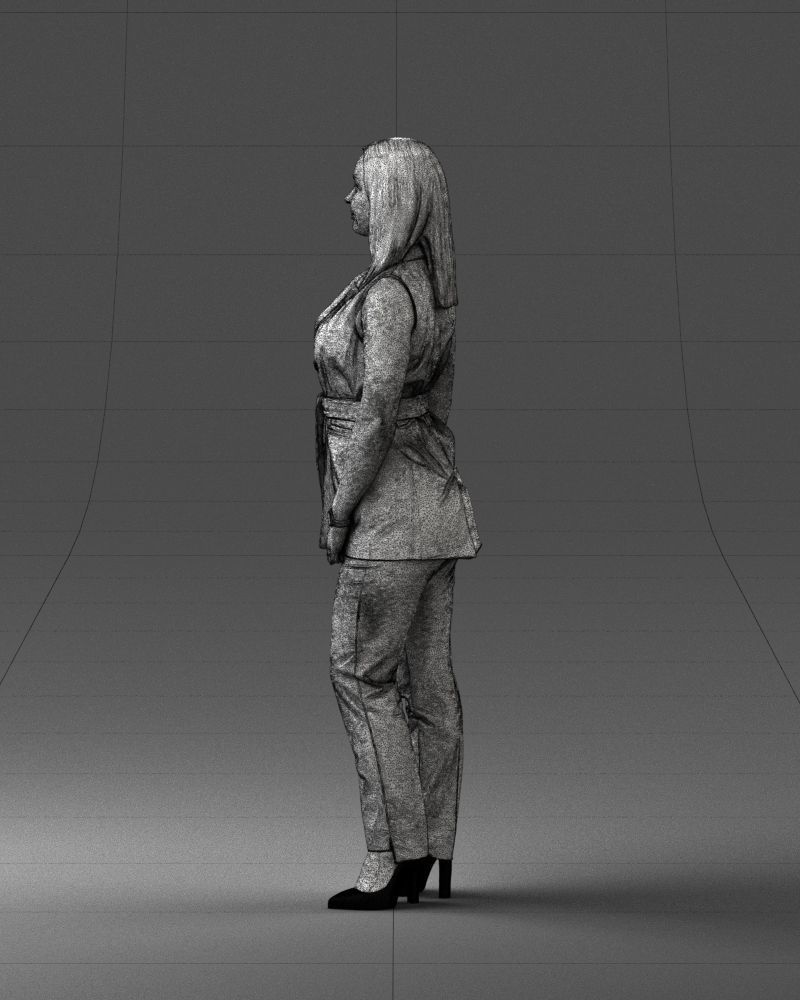 000307 Business Woman in Light Blue Suit 1112 3dp 3D print model_9