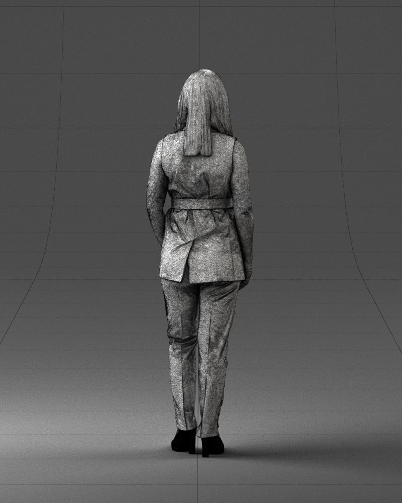 000307 Business Woman in Light Blue Suit 1112 3dp 3D print model_12