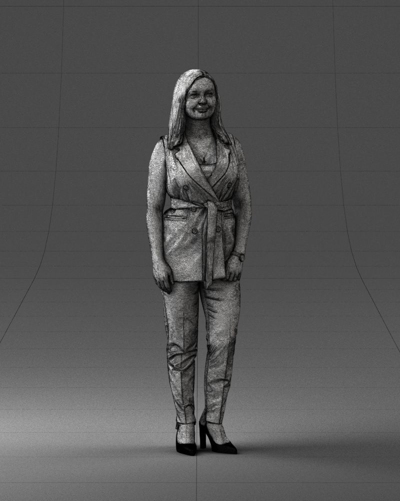 000307 Business Woman in Light Blue Suit 1112 3dp 3D print model_18