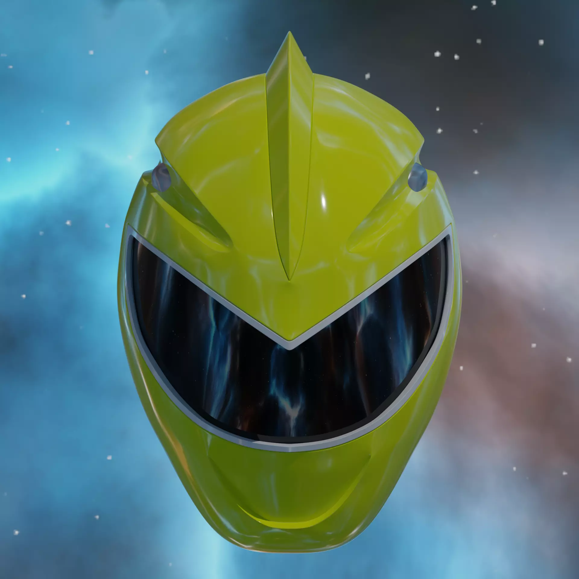 Dino Thunder Yellow Ranger Helmet 3D print model_0