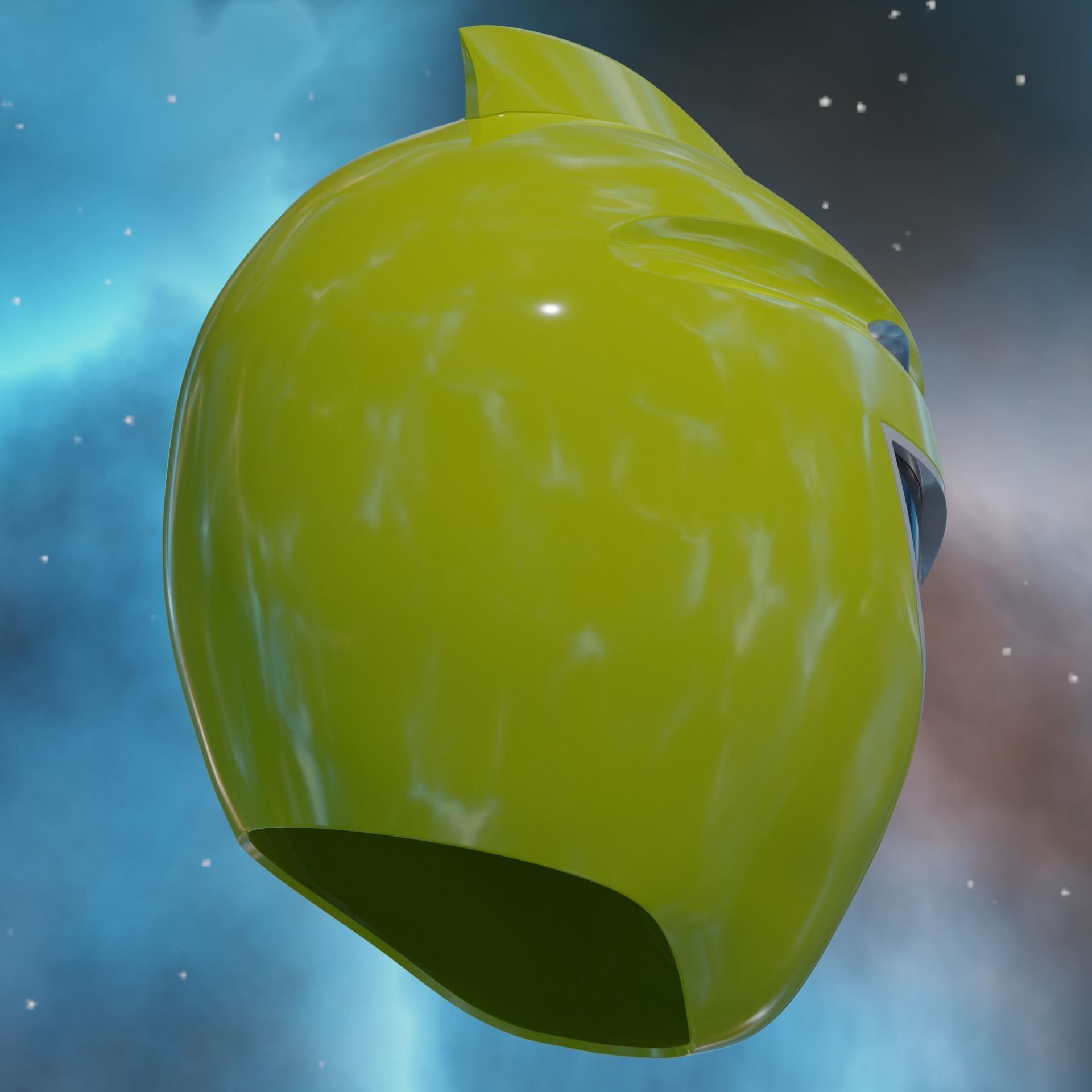 Dino Thunder Yellow Ranger Helmet 3D print model_3