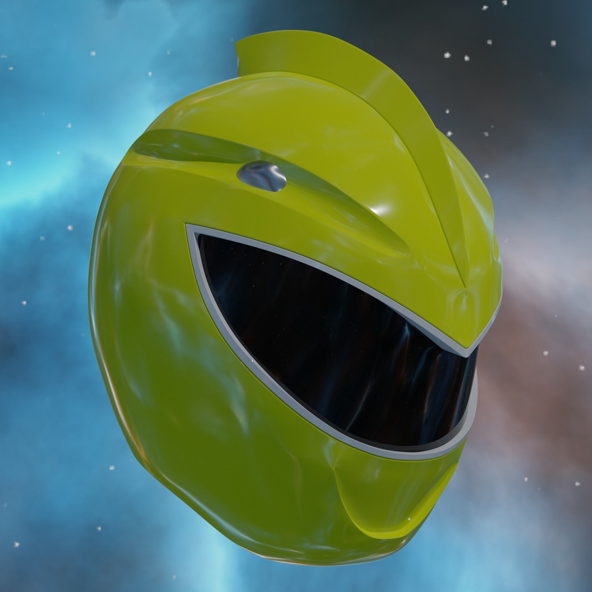 Dino Thunder Yellow Ranger Helmet 3D print model_1