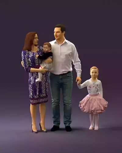 Family man woman child and girl 0918