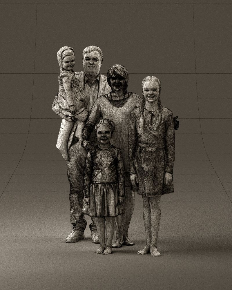 Family man woman girl teen child kid girl 0926 3D Print Ready 3D print model_34