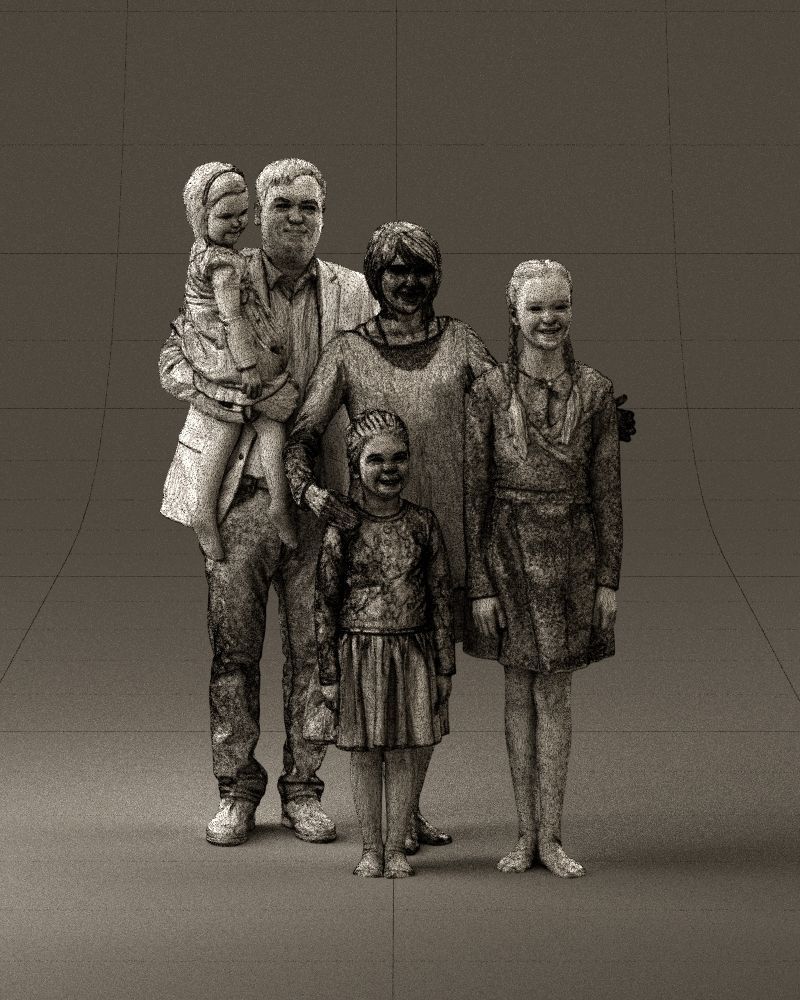 Family man woman girl teen child kid girl 0926 3D Print Ready 3D print model_24
