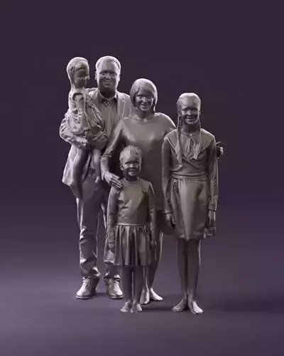 Family man woman girl teen child kid girl 0926 3D Print Ready 3D print model