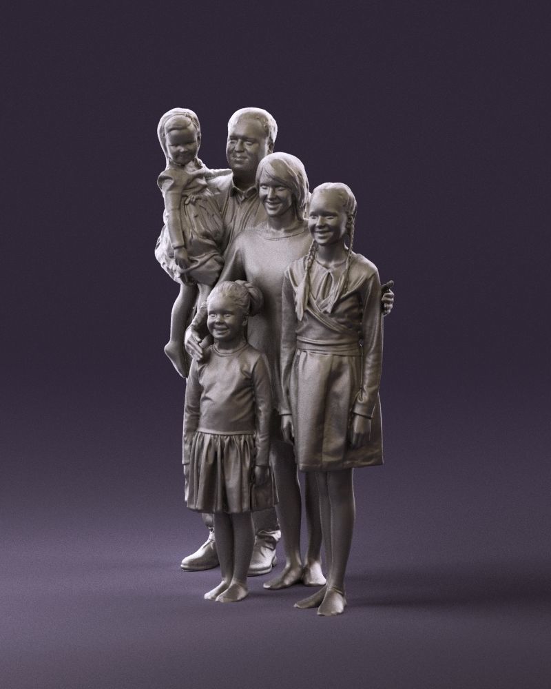 Family man woman girl teen child kid girl 0926 3D Print Ready 3D print model_10