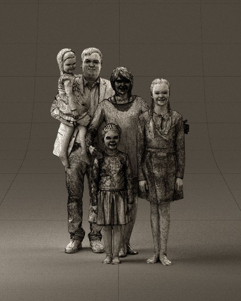 Family man woman girl teen child kid girl 0926 3D Print Ready 3D print model_11