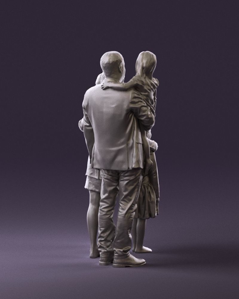 Family man woman girl teen child kid girl 0926 3D Print Ready 3D print model_6
