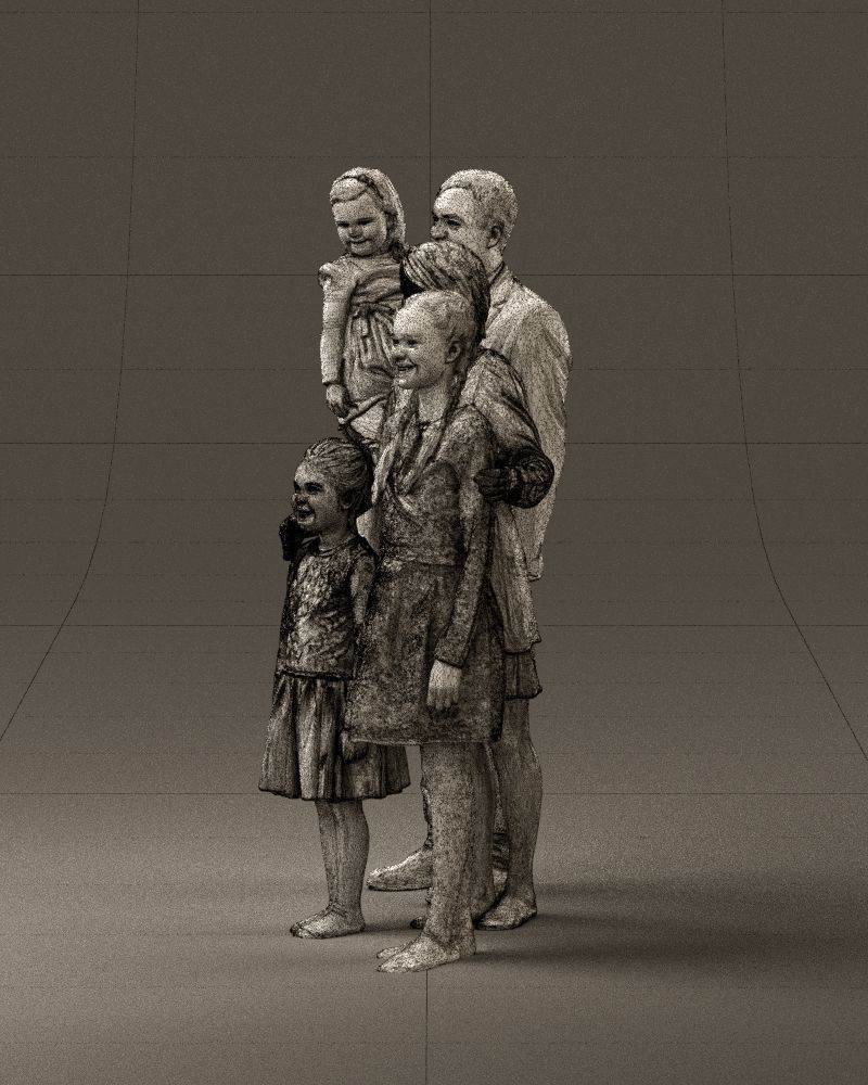 Family man woman girl teen child kid girl 0926 3D Print Ready 3D print model_32