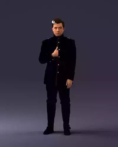 000075 Historical Military Officer 0906 3dp 3D print model