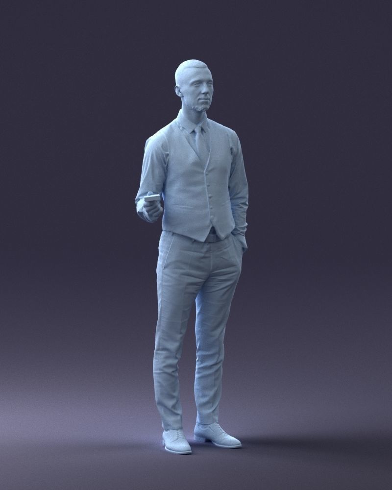 000235 Businessman in Vest Suit Holding Money 1224 3dp 3D print model_11