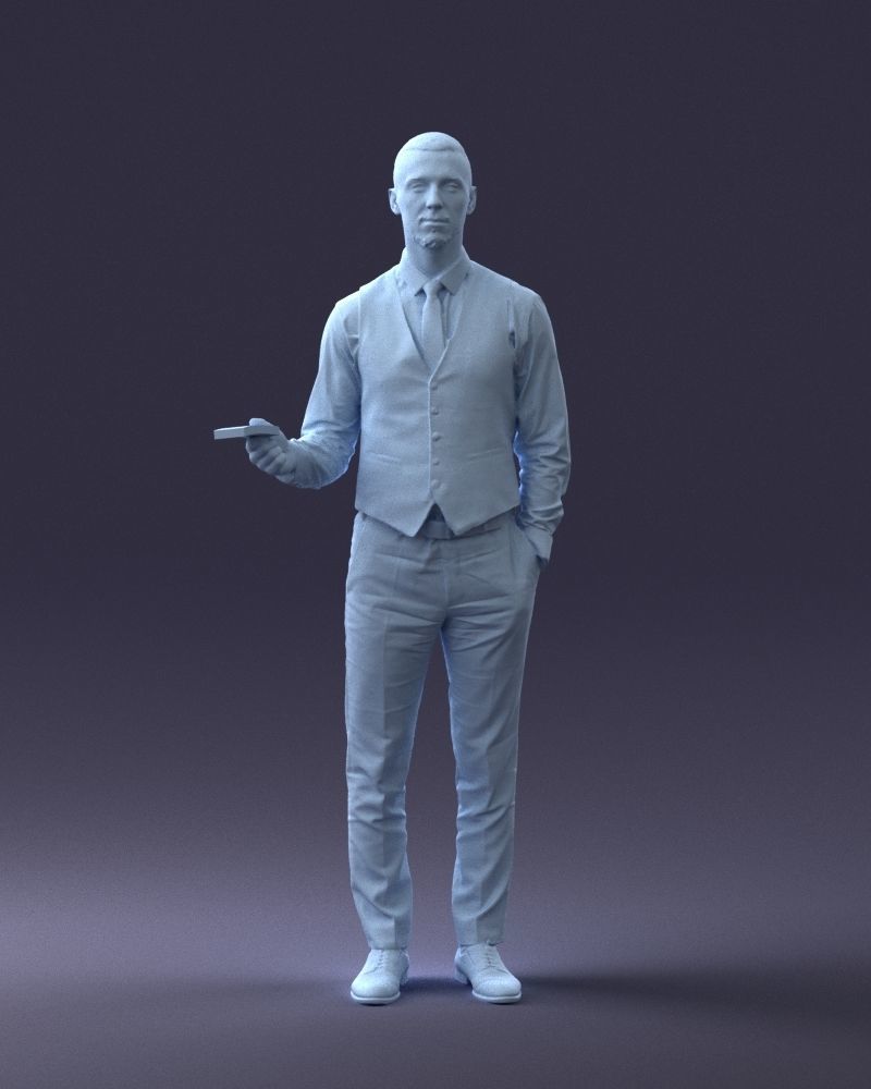 000235 Businessman in Vest Suit Holding Money 1224 3dp 3D print model_27