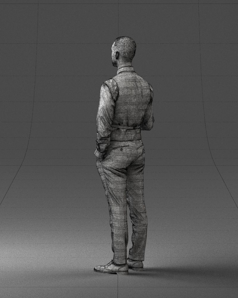 000235 Businessman in Vest Suit Holding Money 1224 3dp 3D print model_33