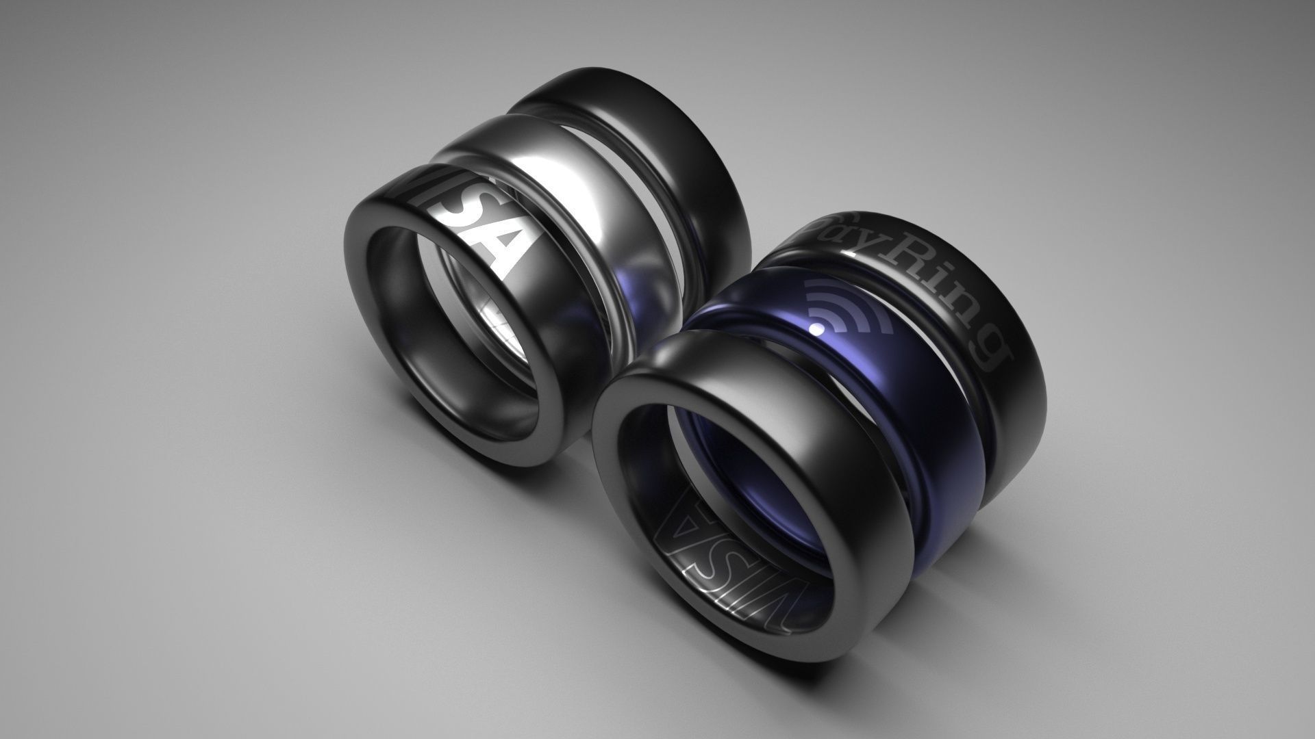 NFC Paying Smart Ring 3D model_1