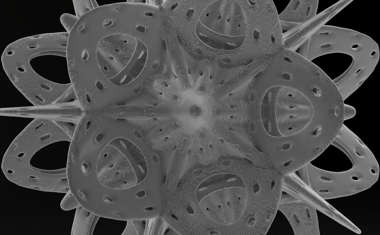 Alien Pollen set 2 3D print model_33