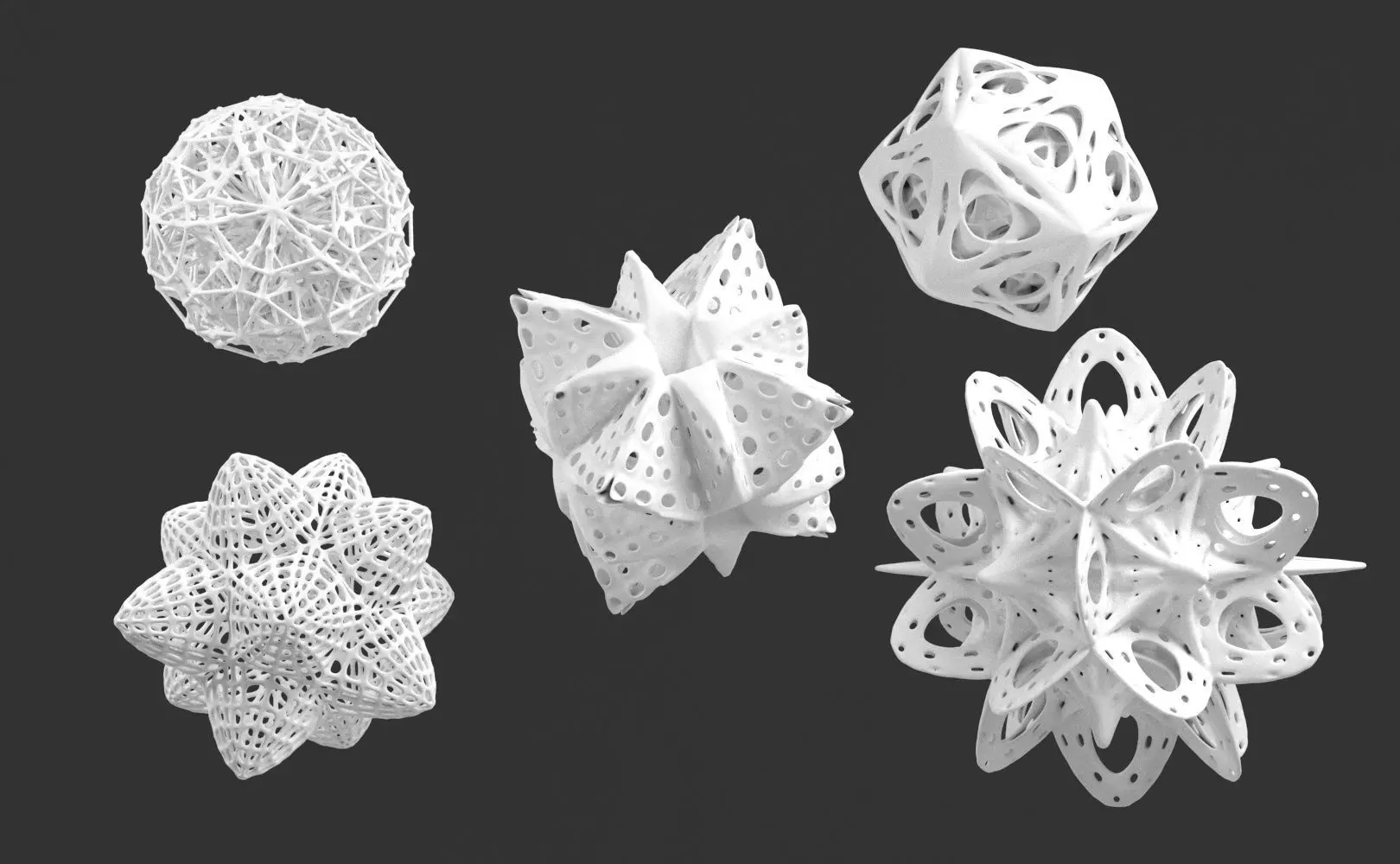 Alien Pollen set 2 3D print model_0
