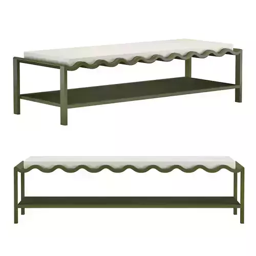 COLAGNE coffee table with scalloped edge