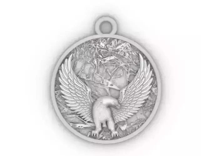 American Eagle Silver Pendant Design