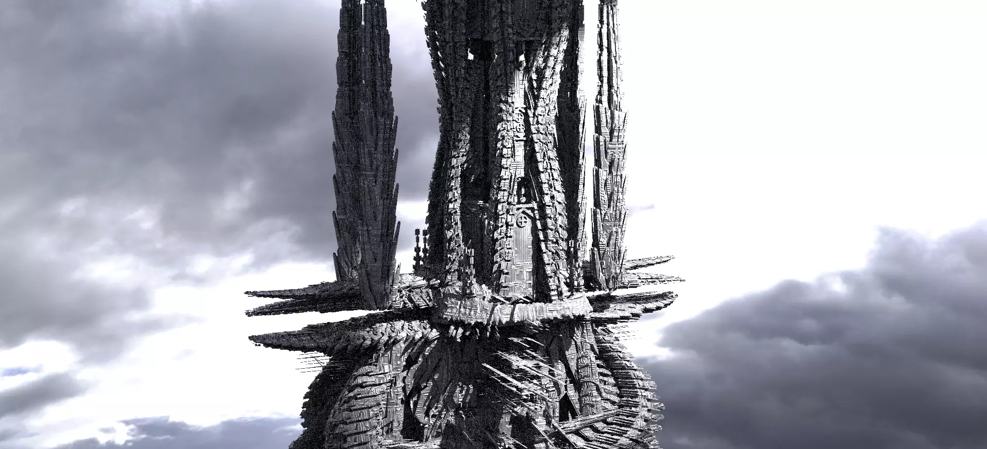 Fusion City Alien Bridge Kit bash 3  3D model_0