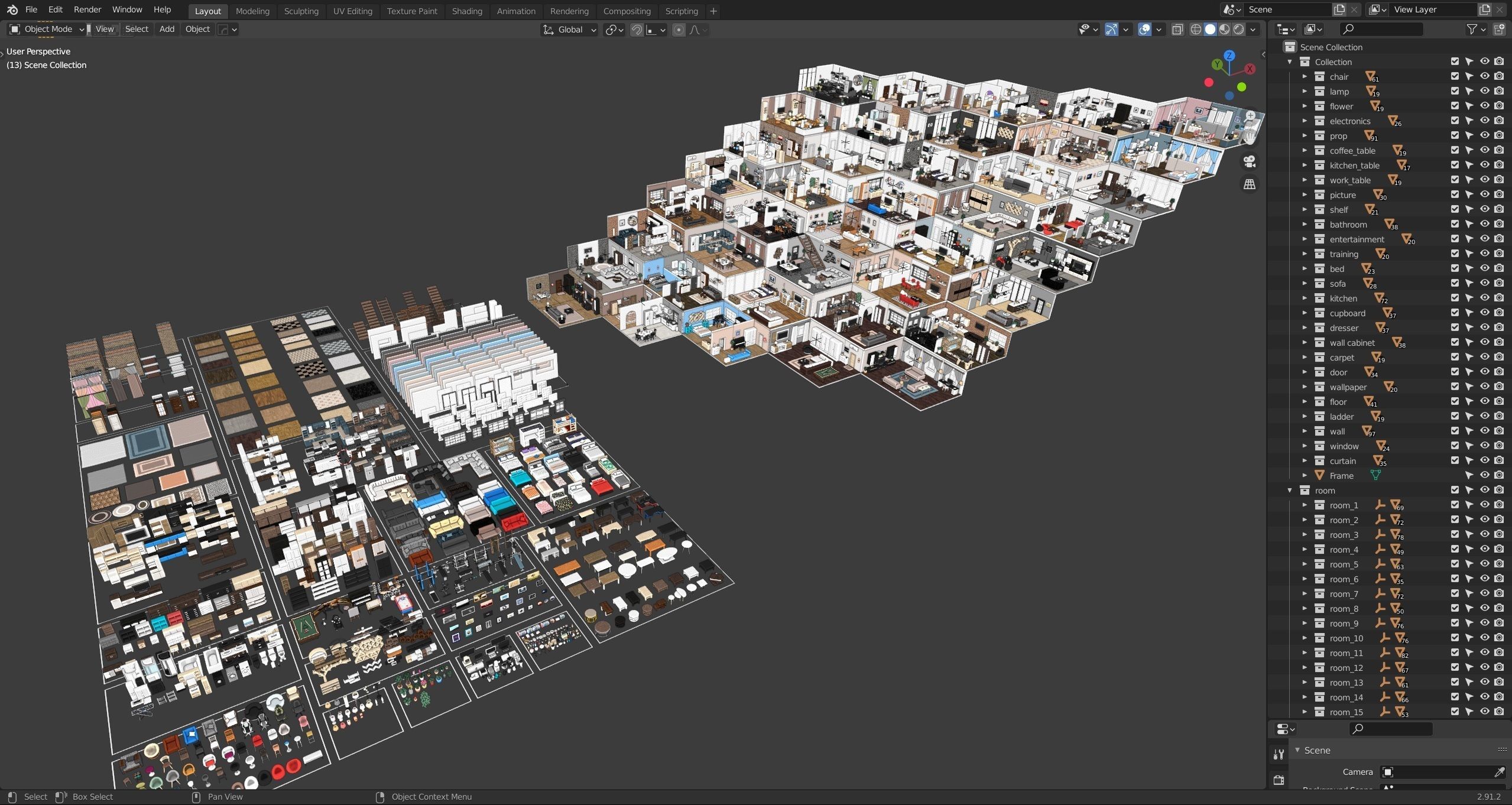 Interior Realistic Low-poly 3D model_86