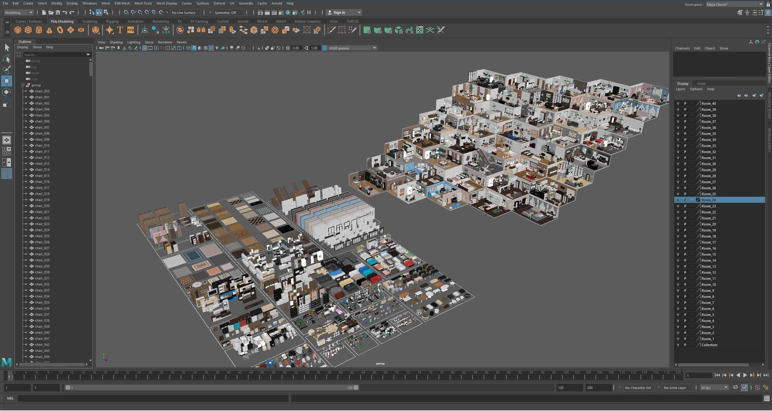 Interior Realistic Low-poly 3D model_92