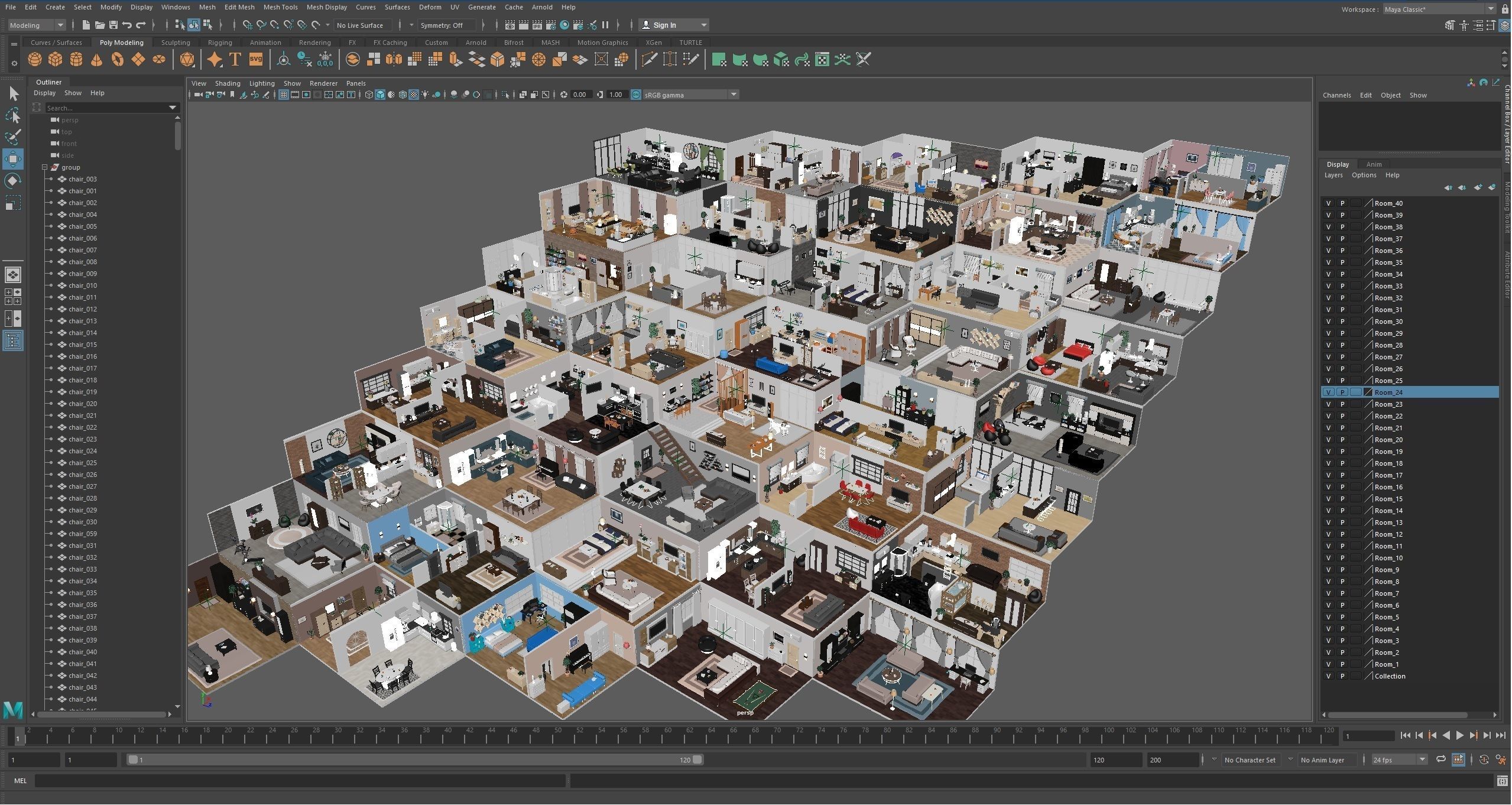 Interior Realistic Low-poly 3D model_93