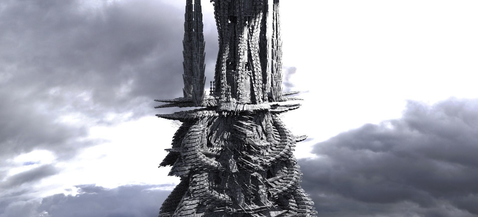 Dark Fusion Core City Alien Bridge Kit bash 1 3D model_1