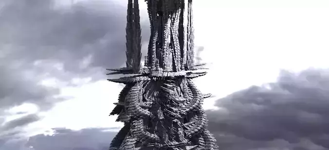 Dark Fusion Core City Alien Bridge Kit bash 1 3D model